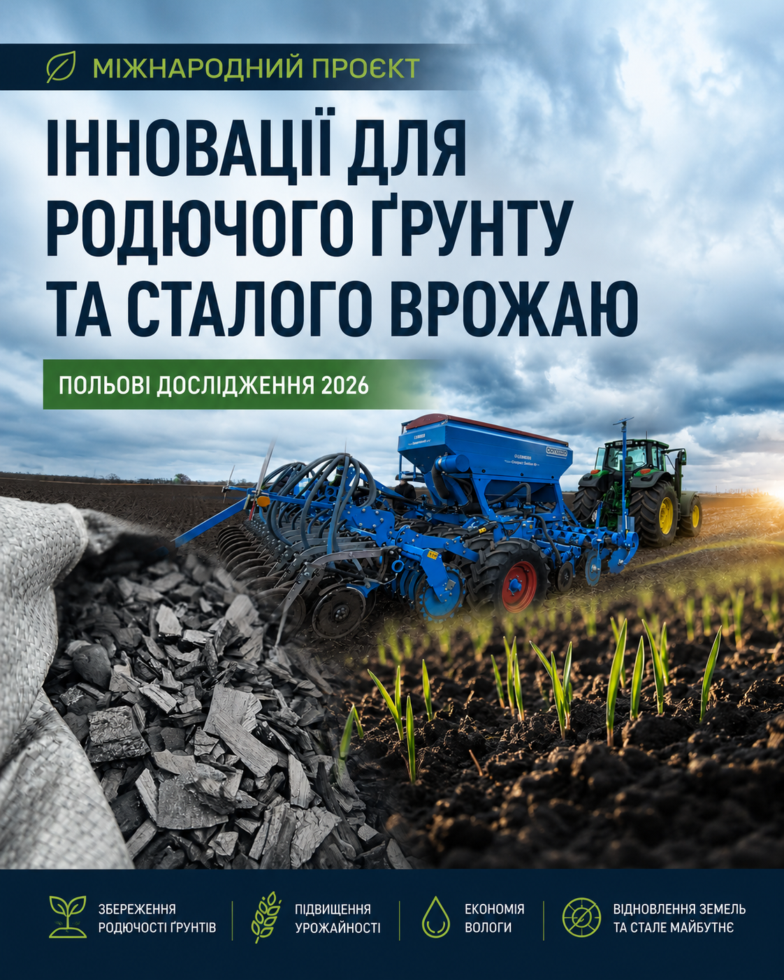 🌾 БІОЧАР і біопрепарати - пошук синергії | Польові дослідження